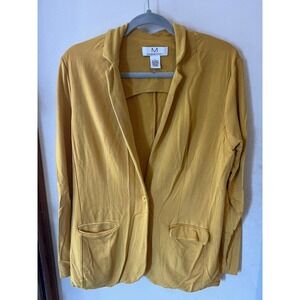 Magaschoni Gold Blazer Women's L Long Sleeve‎ Career Casual Cute